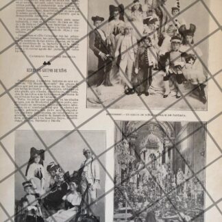 AFICHE ANTIGUO NIÑOS ALTA SOCIEDAD DE MONTERREY 1906