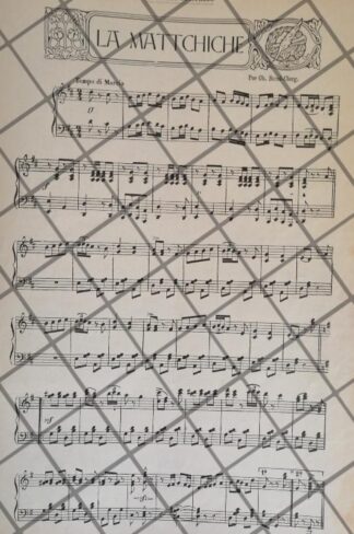 PARTITURA ANTIGUA 1906 LA MATTCHICHE / BOREL CLERC