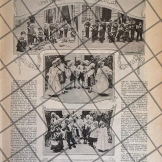 AFICHE ANTIGUO FIESTA ESCOLAR 1906 CALLE SANTA CATALINA