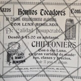 CARTEL PUBLICITARIO ANTIGUO TIENDA MOSLER BOWEN 1906 /6