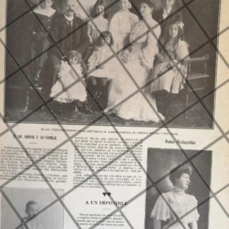 AFICHE ANTIGUO RAMON CORRAL VERDUGO Y FAMILIA 1906