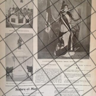 AFICHE ANTIGUO LA ACTRIZ EVANGELINA ADAMS Y MAS 1906