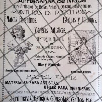 CARTEL ANTIGUO TIENDA LA CASA CLAUDIO PELLANDINI 1906 -34