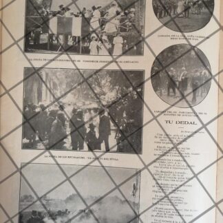 AFICHE ANTIGUO PORFIRIO DIAZ Y ESPOSA EN EL TIVOLI 1906