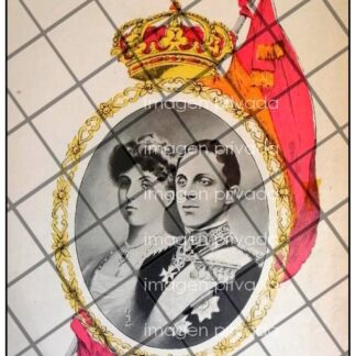 AFICHE ANTIGUO 1906 BODA REAL EN ESPAÑA, ALFONSO 13