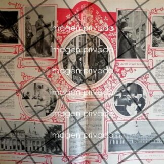 AFICHE ANTIGUO BODA REAL EN ESPAÑA, ALFONSO 13 1906