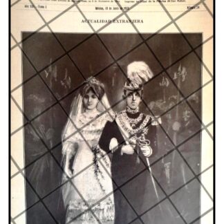 PORTADA ANTIGUA 1906 BODA REAL ALFONSO 13 Y V. EUGENIA