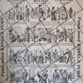 TIRA COMICA ANTIGUA 1906 TABACOS CANELA /EL BUEN TONO N55