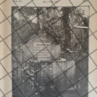 PORTADA ANTIGUA 1906 TUMBA DE VALENTIN GOMEZ FARIAS