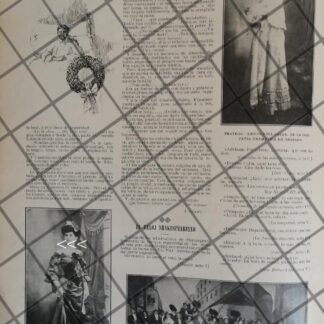 AFICHE ANTIGUO LEOPOLDINA GARZA Y MARIA LUISA VILLEGAS 1906