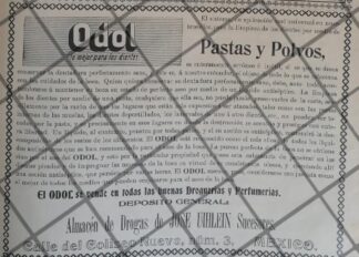 CARTEL PUBLICITARIO FARMACIA BOTICA. JOSE UIHLEIN 1906 ODOL