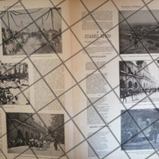AFICHE ANTIGUO CENTENARIO DE JUAREZ EN OAXACA 1906