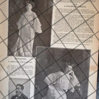 AFICHE ANTIGUO CANTANTE. ELENA MARIN 1906