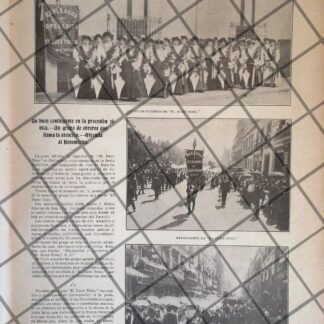 AFICHE ANTIGUO DESFILE DE LA CIGARRERA EL BUEN TONO 1906