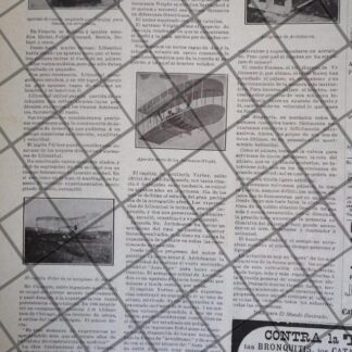 AFICHE ANTIGUO PRIMEROS ENSAYOS DE AVIACION 1906