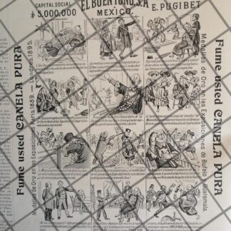 TIRA COMICA ANTIGUA 1906 TABACOS CANELA EL BUEN TONO N39