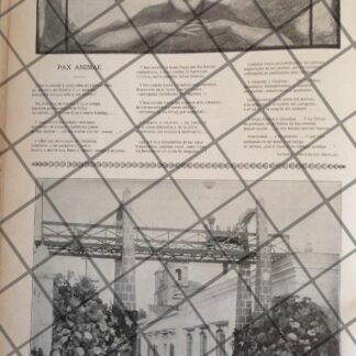 AFICHE ANTIGUO ARCO DEL FERROCARRIL. OAXACA 1906