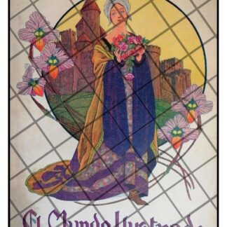 PORTADA ANTIGUA ARTISTICA 1911 DE ANTONIO GEDOVIUS /DAMA