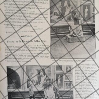 AFICHE ANTIGUO FESTIVAL ESCUELA DE BELLAS ARTES 1911
