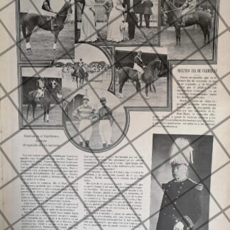 AFICHE ANTIGUO CARRERAS HIPICAS. JOCKEY CLUB 1911