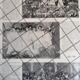 AFICHE ANTIGUO GRADUACION EN EL COLEGIO AMERICANO D.F 1911