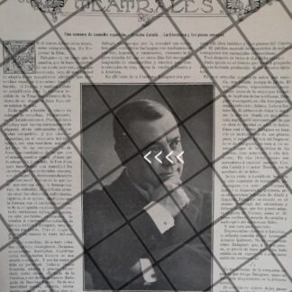 AFICHE ANTIGUO ACTORES JUAN BALAGUER Y CARMEN CATALA 1911