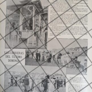 AFICHE ANTIGUO CARRERAS DE CABALLOS. JOCKEY CLUB 1911 /N12