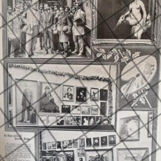 AFICHE ANTIGUO EXPONE EL PINTOR IGNACIO ROSAS 1911