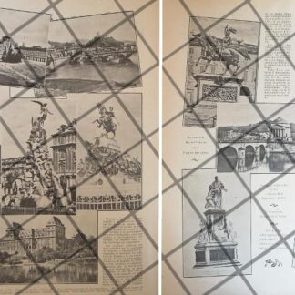 AFICHE ANTIGUO LA CIUDAD DE TURIN. ITALIA 1911