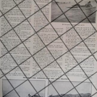 AFICHE ANTIGUO ALBERTO BRANIFF PRUEBA AQUAMOTO 1911