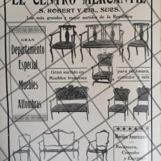 CARTEL PUBLICITARIO RETRO TIENDA CENTRO MERCANTIL 1911 -40