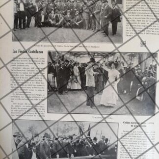 AFICHE ANTIGUO FIESTAS EN EL PARQUE ESPAÑOL D.F 1911