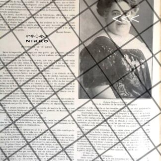 AFICHE ANTIGUO LA ACTRIZ. DOLORES ESTRADA EN MEXICO 1911