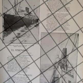 AFICHE ANTIGUO ULTIMO VIAJE DEL BUQUE. EL MERIDA 1911