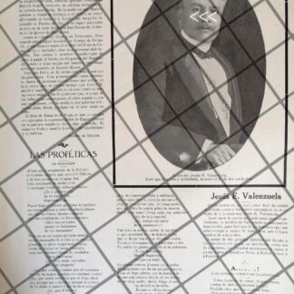 AFICHE ANTIGUO MUERE JESUS EMILIO VALENZUELA 1911