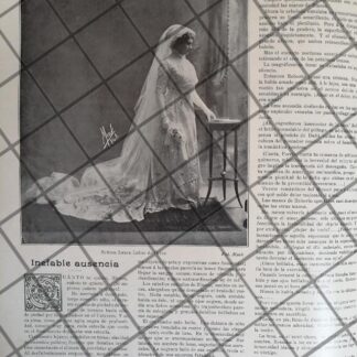 AFICHE ANTIGUO BODA. LAURA LOHSE GONZALEZ 1911