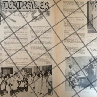 AFICHE ANTIGUO ACTORES JUAN BALAGUER Y CARMEN SEGARRA 1911