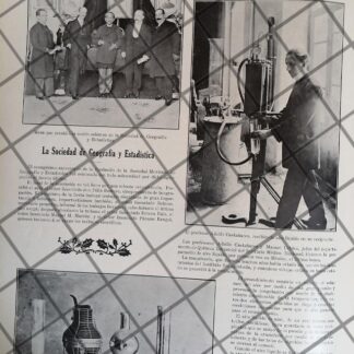 AFICHE ANTIGUO ADOLFO P. CASTAÑARES. EL AIRE LIQUIDO 1911