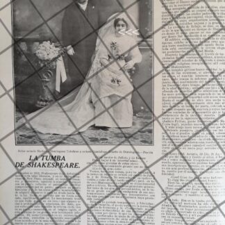 AFICHE ANTIGUO BODA. TOLEDANO ABURTO 1911 Y MAS NOTAS