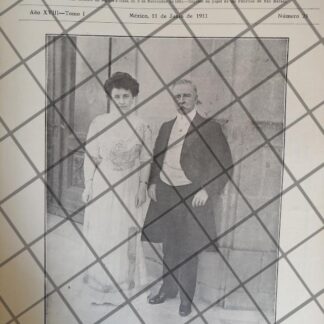 PORTADA ANTIGUA 1911. FCO. LEON DE LA BARRA Y ESPOSA