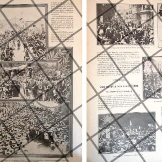 AFICHE ANTIGUO FRANCICO I. MADERO LLEGA A D.F Y TORREON 1911