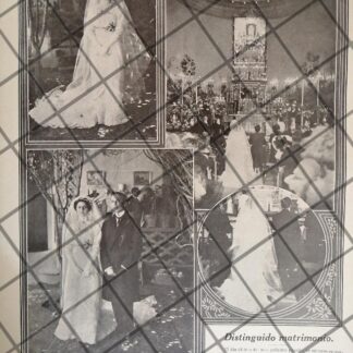 AFICHE ANTIGUO BODA. CARDENAS LEBRIJA 1911