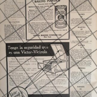 CARTEL ANTIGUO 1911 VICTROLA 10 Y OTRAS /24