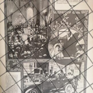 AFICHE ANTIGUO BODA. CASTELLO MENDIA 1911