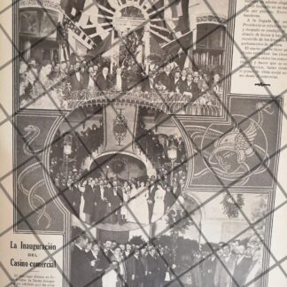 AFICHE ANTIGUO INAUGURAN EL CASINO COMERCIAL 1911