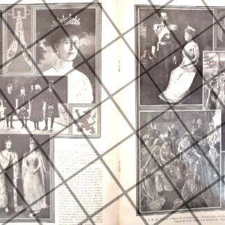 AFICHE ANTIGUO CORONACION DE LOS REYES DE INGLATERRA 1911