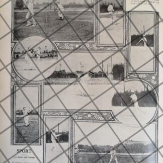 AFICHE ANTIGUO COPA WOODROW DE CRICKET. CLUB REFORMA 1911