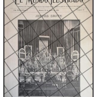 PORTADA ANTIGUA 1911 ALTAR CATEDRAL DE MEXICO JUEVES SANTO