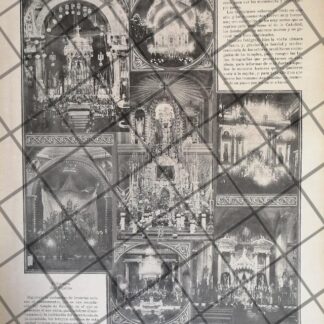 AFICHE ANTIGUO ALTARES EN VARIOS TEMPLOS DEL D.F 1911