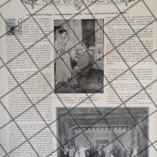 AFICHE ANTIGUO AMPARO GARRIDO Y OTROS. TEATRO LIRICO 1911
